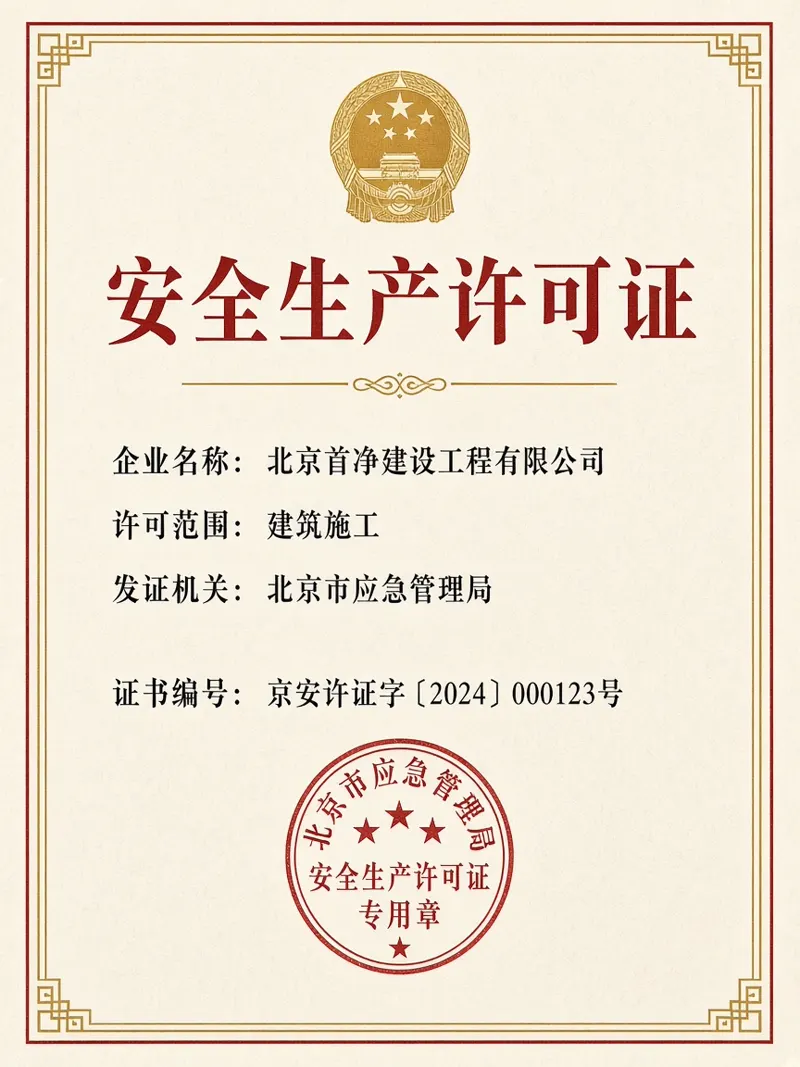 安全生产许可证证书