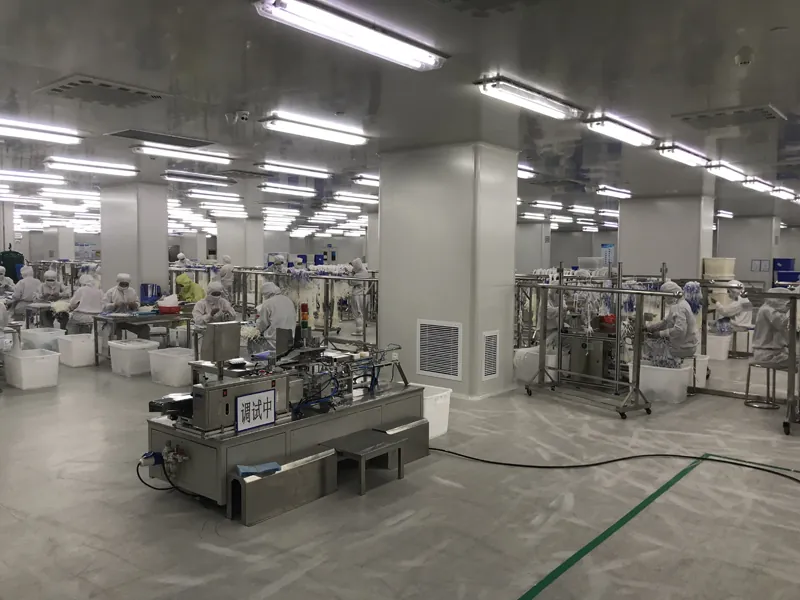 北京首净承建的乐普医疗器械生产基地净化改造项目现场图